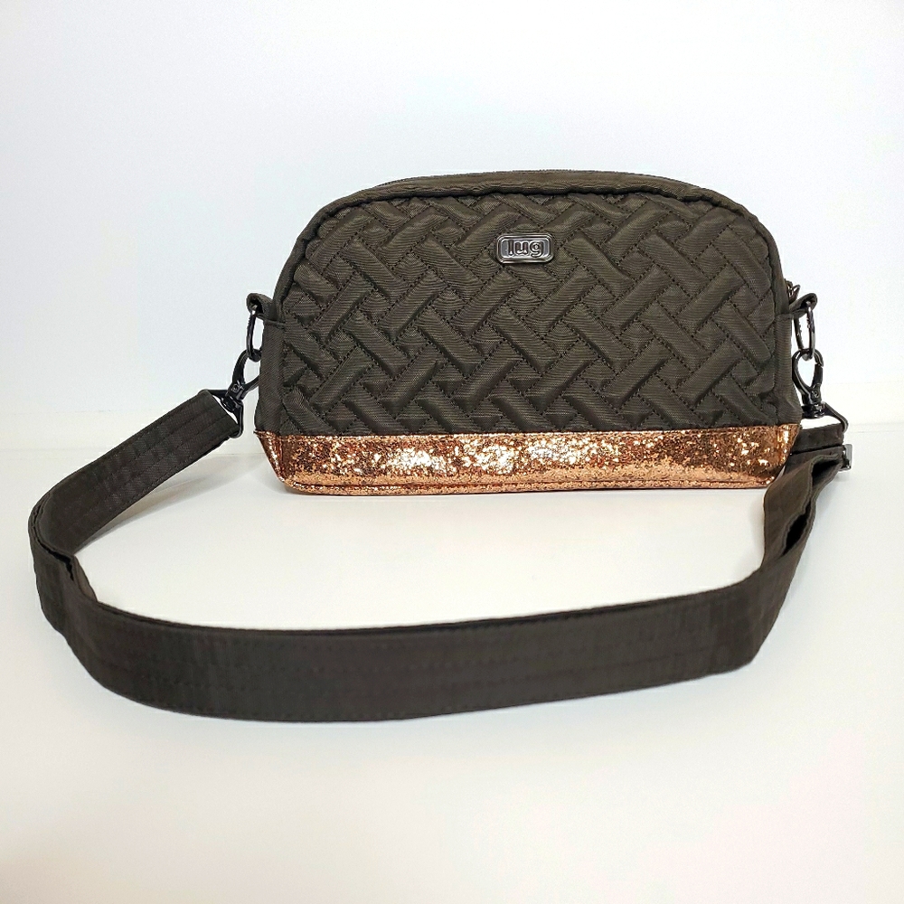 NWOT Lug Punter Purse Crossbody, Glitter